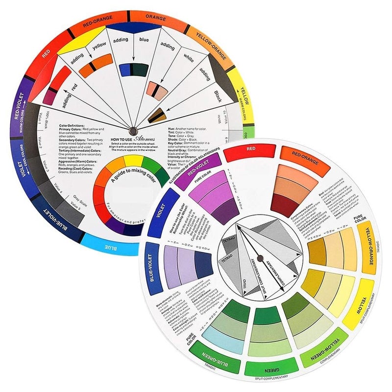 SCHUBERT Color Chart to Guide The Beginner/Two Sided Chart Wheel with Indicator-5.5 inch 1pc - Image 1