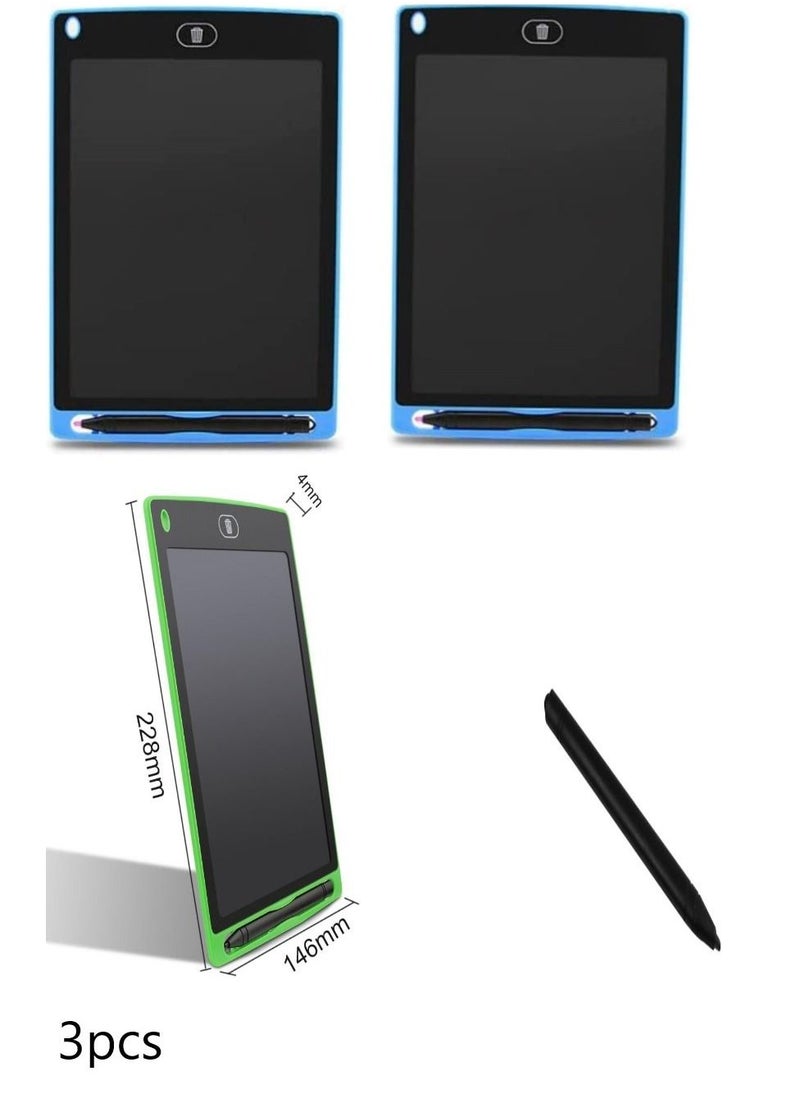 3 قطع تابلت كتابة LCD للاطفال 8.5 انش، تابلت  - Image 1