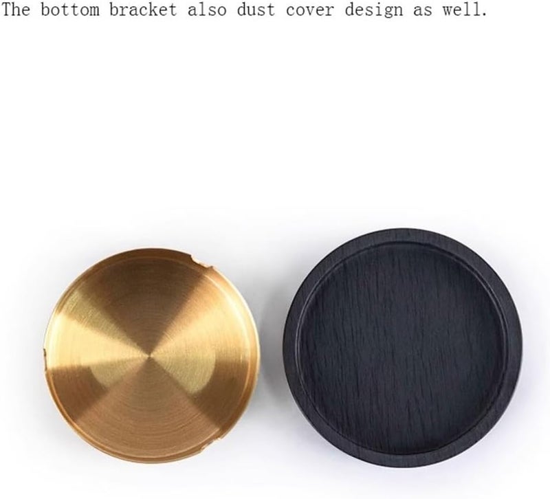Ash Holder Brass Ashtray Portable with Lid Bottom Bracket Ink Slab Stone for Home Office Garden - Image 3