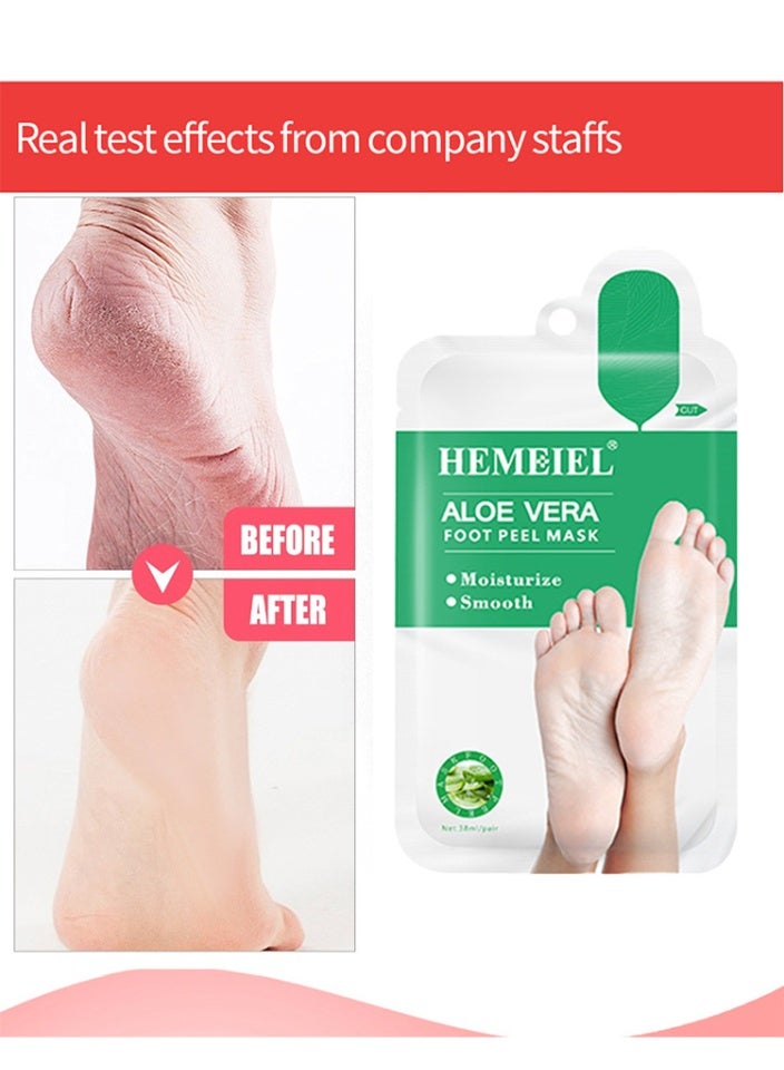 قناع تقشير القدمين للعناية بالقدمين (زوج واحد) - قناع تقشير القدمين مع أحماض ألفا هيدروكسي، وجينكو بيلوبا، وفيتامين هـ، يزيل الجلد الميت، ويصلح تشققات الكعبين، وينعم الجلد المتصلب، ويرطب القدمين الجافتين والخشنتين. - Image 5
