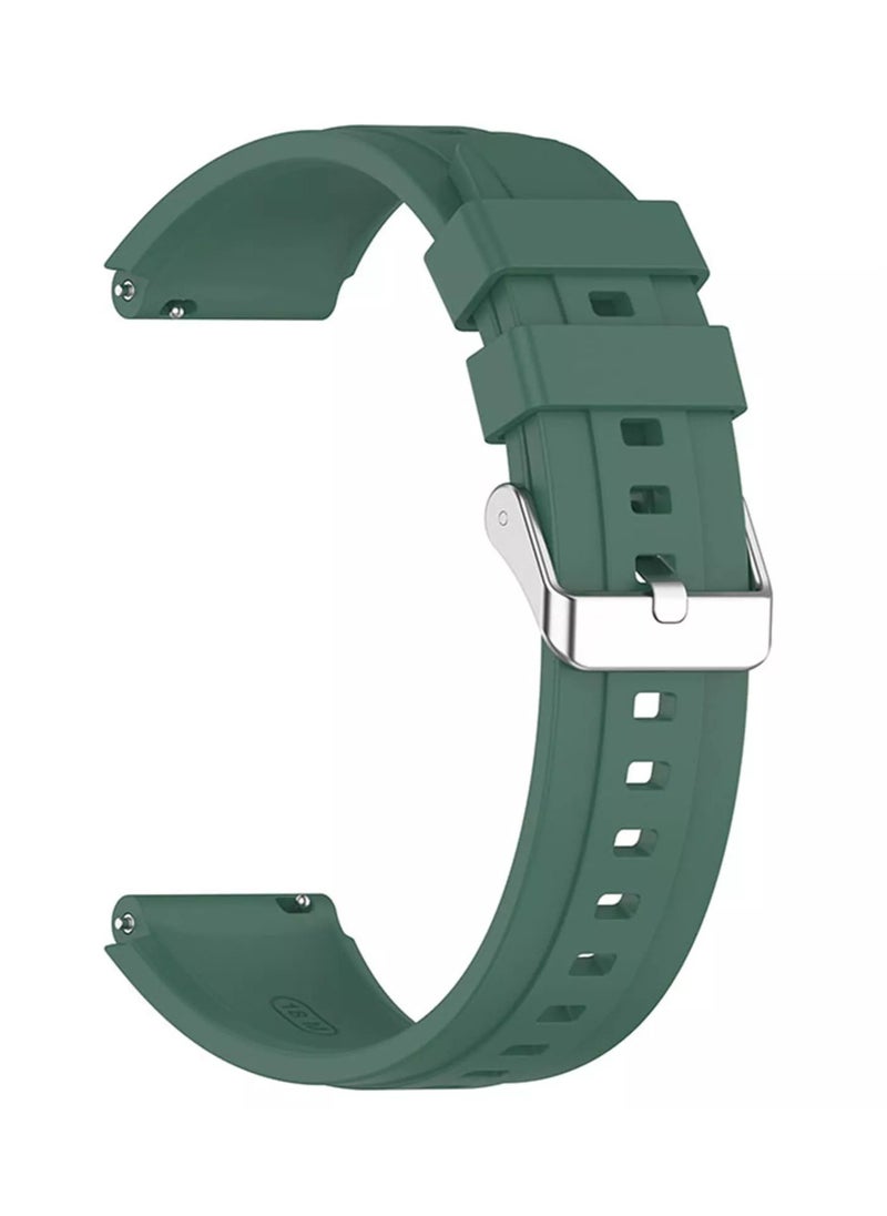 HEXABEX Silicone Strap 22MM Band Compatible with Huawei Watch GT 4 46mm/ GT 3/ GT2 46MM/ Huawei Watch 4 pro 48mm/ Samsung Galaxy Watch 3 45mm,Gear S3 Classic/S3 Frontier Green  - Image 1