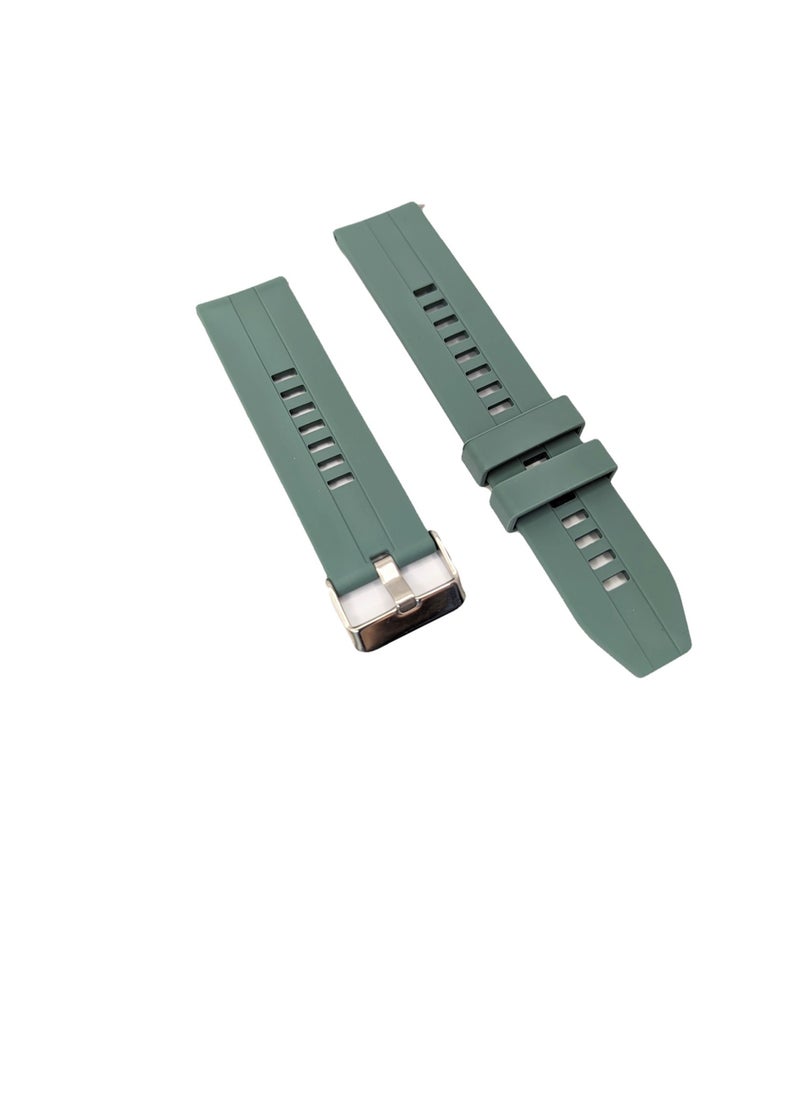 HEXABEX Silicone Strap 22MM Band Compatible with Huawei Watch GT 4 46mm/ GT 3/ GT2 46MM/ Huawei Watch 4 pro 48mm/ Samsung Galaxy Watch 3 45mm,Gear S3 Classic/S3 Frontier Green  - Image 2