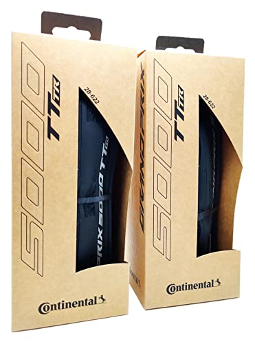 Continental Grand Prix 5000 TT TR Timetrial Tubeless Ready - 700x28 - Black - Set of 2 Tires - Image 1