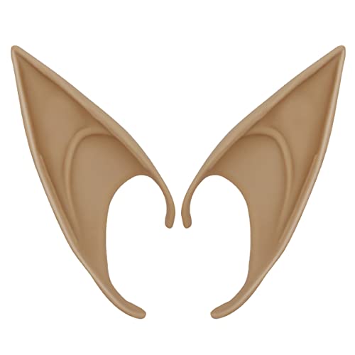 Yilistore 2 Pairs Elf Ear Cuffs, Pixie Dress Up Costume Soft Pointed Goblin Ears,Masquerade Accessories Halloween Elven Vampire Fairy Ears (Deep Color) - Image 2