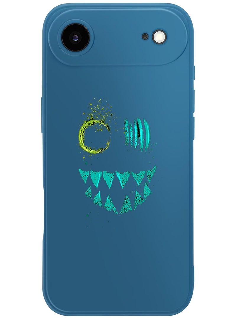 Theodor Protective Slim Fit Case Liquid Silicone Cover with Full Body Protection Anti-Scratch Shockproof Case For Apple iPhone 17 Air (Blue) ghost - Image 1