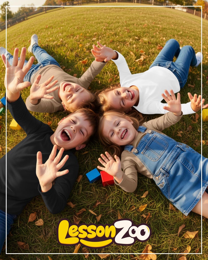 LessonZoo 3 Pack Girls Long Sleeve Shirts Casual Crewneck T-Shirts Soft Layering Basic Tees Undershirts Fall Tops(Black, White, Khaki,9-10 Years) - Image 4