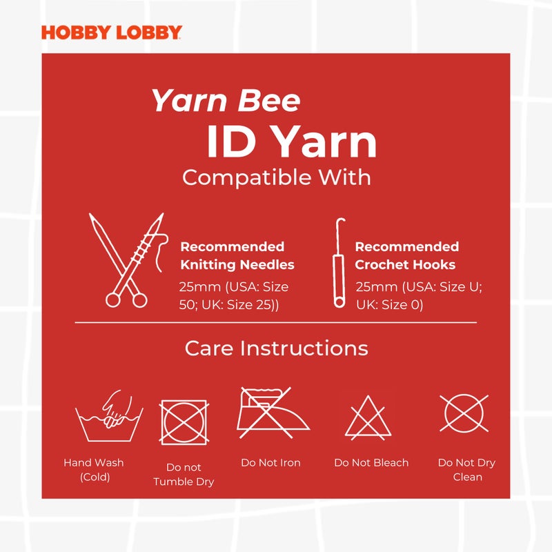 Hobby Lobby (RED) Jumbo Yarn for Crocheting & Knitting â€“ Soft Yarn Skein â€“ 28 Yards of 100% Polyester Yarn for Crocheting Blankets, Hats, & More â€“ DIY Handcrafting Accessories - Image 4