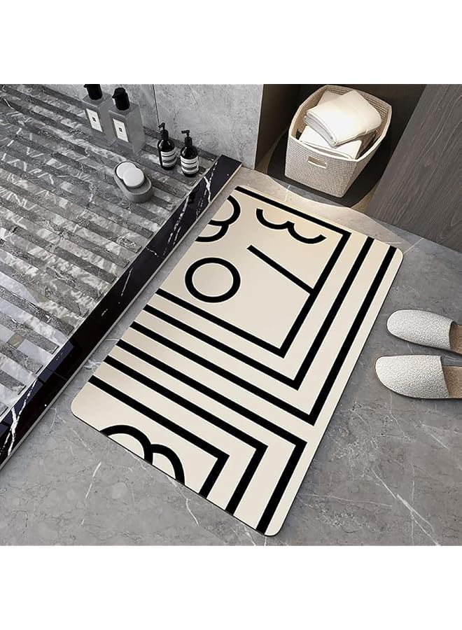 يو-هومي سجادة حمام سجادة حمام فائقة الامتصاص سجادة أرضية سريعة الجفاف سجادة حمام قابلة للغسل سجادة دش لحوض الاستحمام وغرفة الاستحمام - Image 1