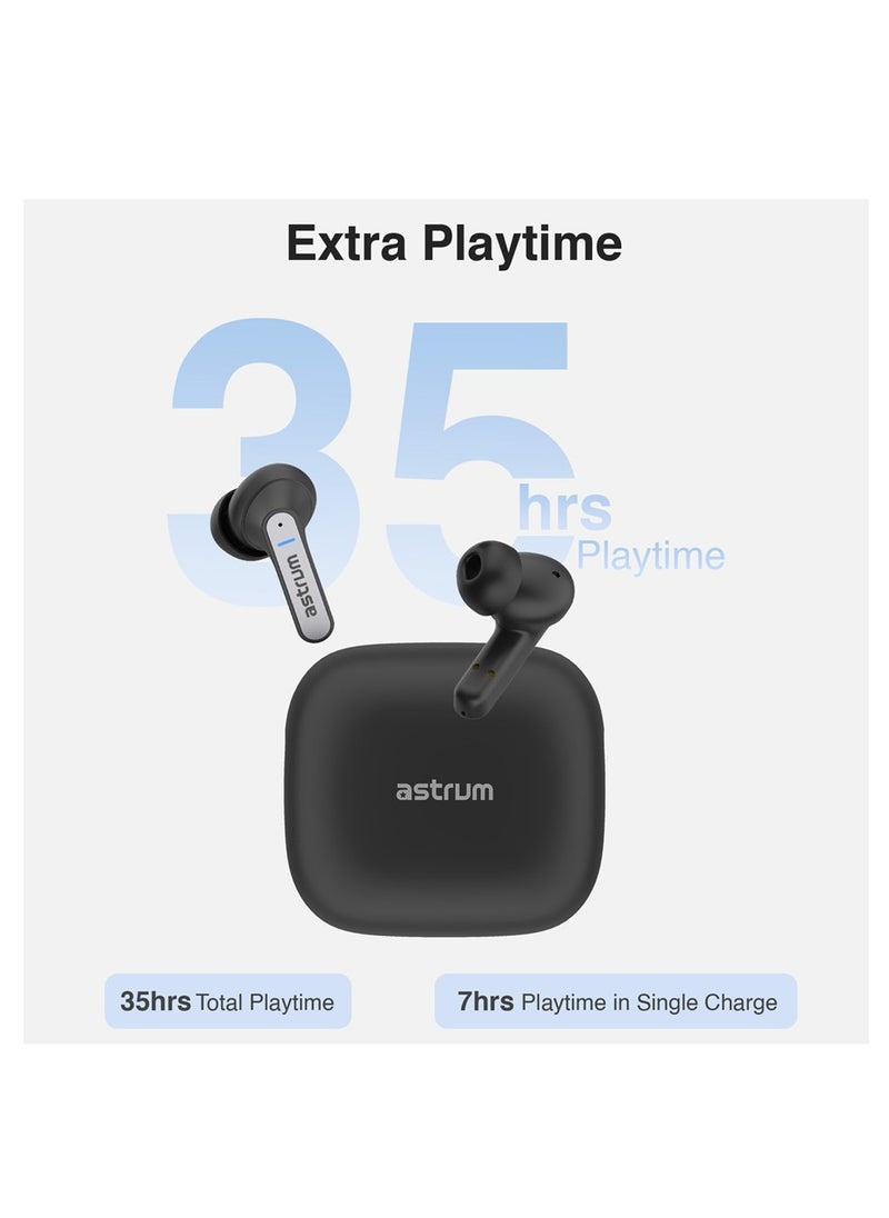 Astrum - True Wireless Bluetooth Active Noise Cancellation Touch Control Earbuds Auto Pair Up To 35 Hours Playtime Sweat Water and Dust Resistance Works with Google Assistant and Smart Siri - Image 1