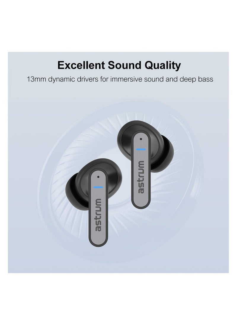 Astrum - True Wireless Bluetooth Active Noise Cancellation Touch Control Earbuds Auto Pair Up To 35 Hours Playtime Sweat Water and Dust Resistance Works with Google Assistant and Smart Siri - Image 1
