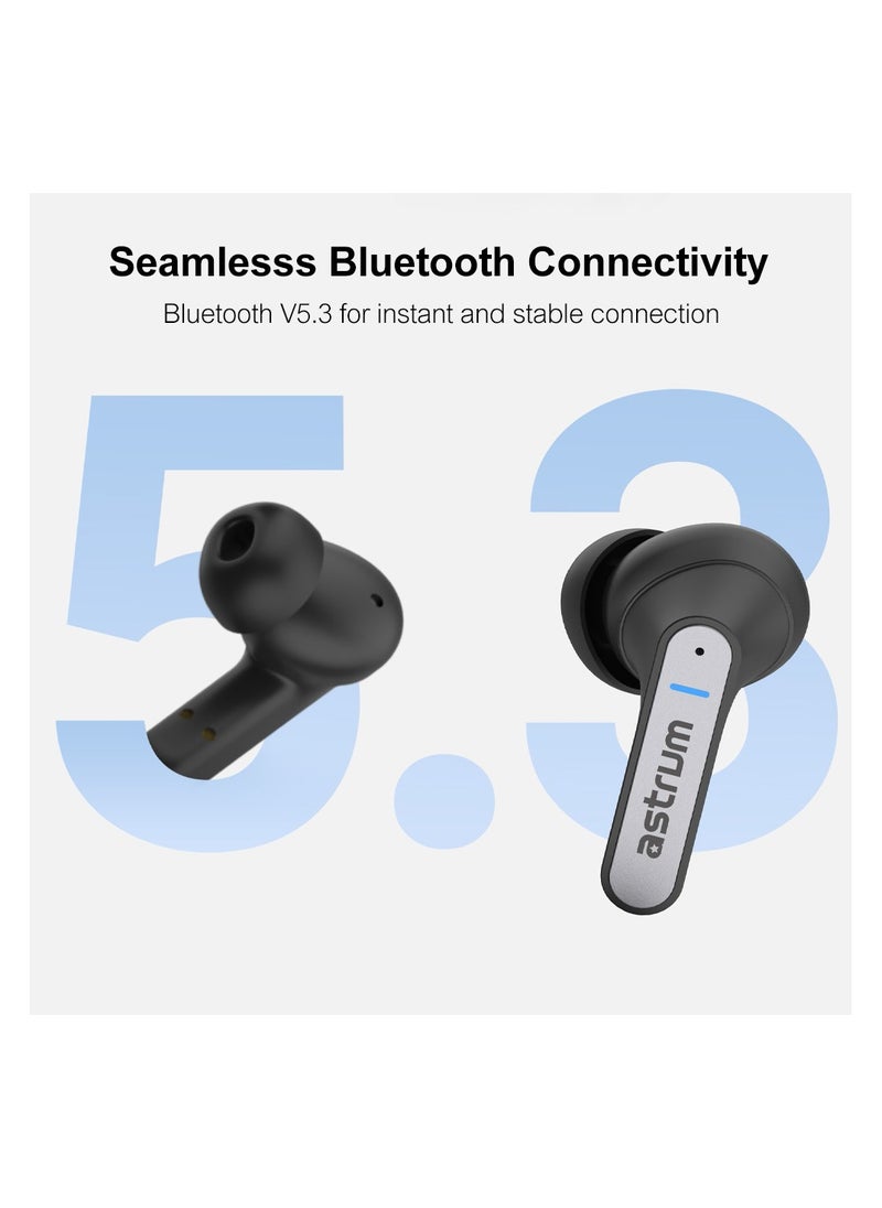 Astrum - True Wireless Bluetooth Active Noise Cancellation Touch Control Earbuds Auto Pair Up To 35 Hours Playtime Sweat Water and Dust Resistance Works with Google Assistant and Smart Siri - Image 1