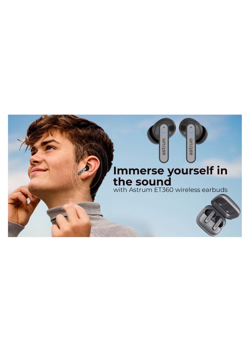 Astrum - True Wireless Bluetooth Active Noise Cancellation Touch Control Earbuds Auto Pair Up To 35 Hours Playtime Sweat Water and Dust Resistance Works with Google Assistant and Smart Siri - Image 1