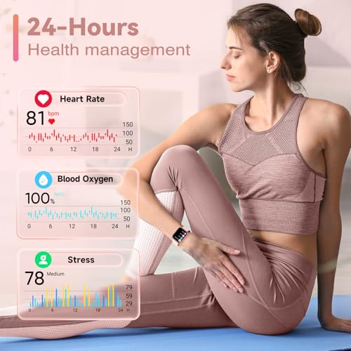aeac Smart Watches for Women, Alexa Built-in Fitness Watch with 1.8" LCD Screen & Bluetooth Call (Make/Answer), Heart Rate/SpO2/Sleep Monitor, 100 Sports, IP68 Waterproof Smartwatch for Apple Android - Image 4