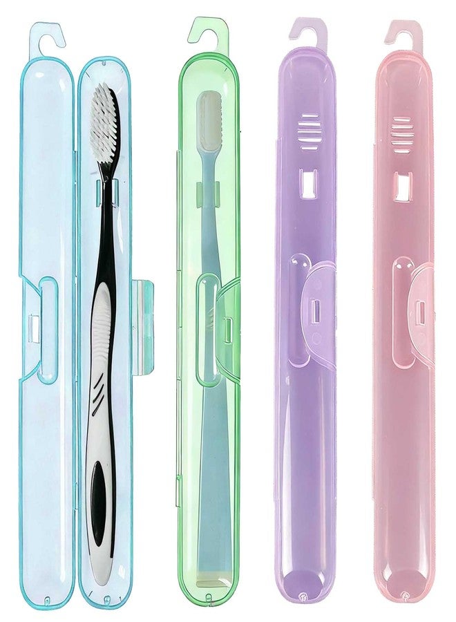 MYLDH 4 Pack Toothbrush Travel Case, Breathable Small and lightweight Toothbrush Holders - Compact Toothbrush Organizer for Travel, Vacation, Camping, Gym, Business Trips, Office, Cruise - Image 1