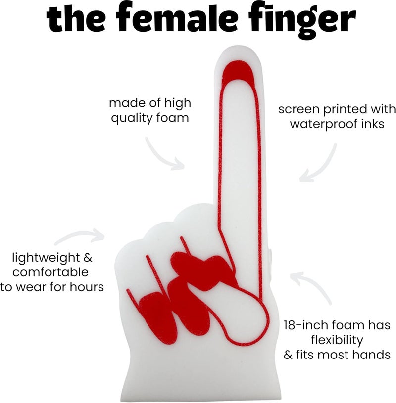FUNSTITUTION Giant Foam Finger 18 Inch- Number 1 DIY Blank Foam Hand for All Occasions - Cheerleading for Sports - Exciting Vibrant Colors use as Celebration Pom Poms- Great for Athletics Local Sport Events Games - Image 5