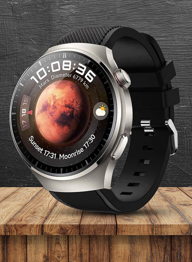 CATANES Silicone Watch Band 22mm Sport Band Compatible with Huawei Watch 4 Pro Strap Replacement Wristbands Soft and Durable Black - Image 3