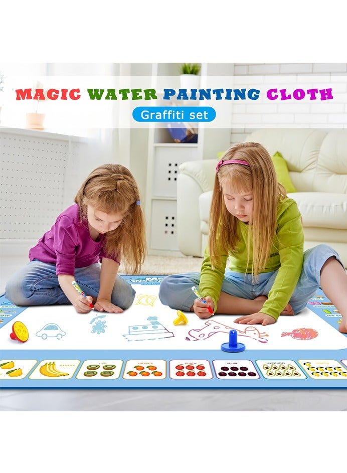 صاروخ فلاير لوحات رسم تعليمية قابلة لإعادة الاستخدام للأطفال، مجموعة من 11 لوحة - لعبة تعليمية مثالية وهدية للأطفال الصغار (100×80 سم) - Image 2