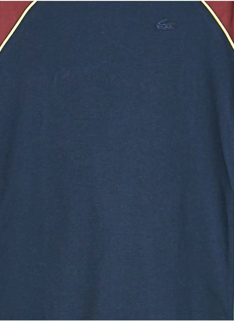 LACOSTE Kids Color Block Round Neck T-Shirt