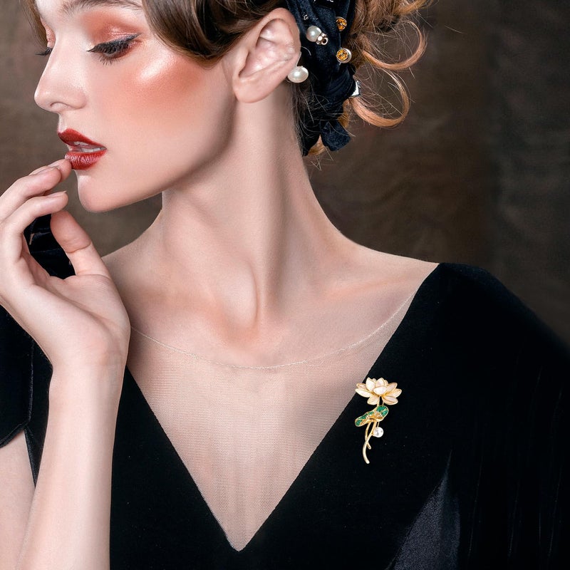 wynameleri Lapel Pins Brooch Fashion Design with Pearl in Gift Box - Image 5