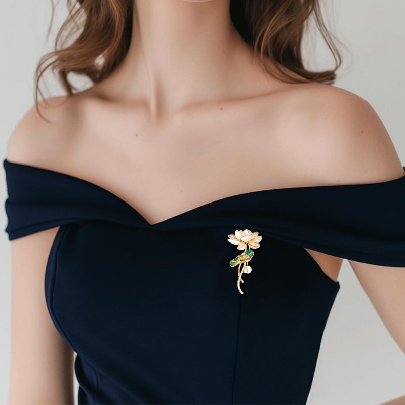 wynameleri Lapel Pins Brooch Fashion Design with Pearl in Gift Box - Image 4