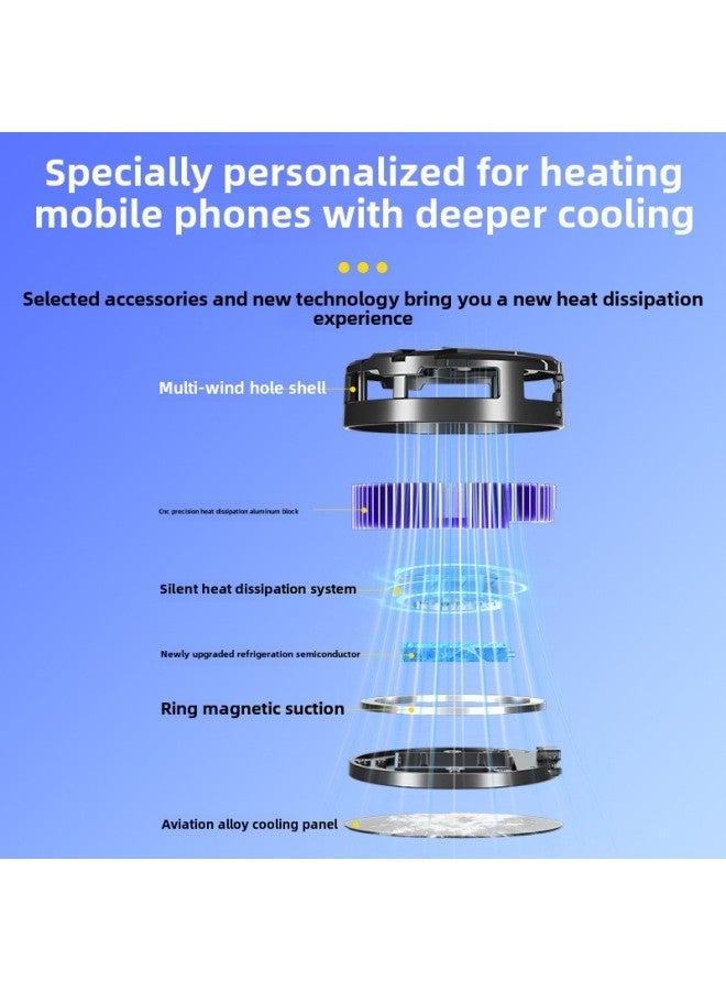 2024 Mobile Phone Radiator S25 Ice Magnetic Semiconductor Third-gear Refrigeration Electric Competition Cooling Artifact Source Factory-Color:S25 High Power Radiator-white (15w + Three Levels Of Cooling)  - Image 4