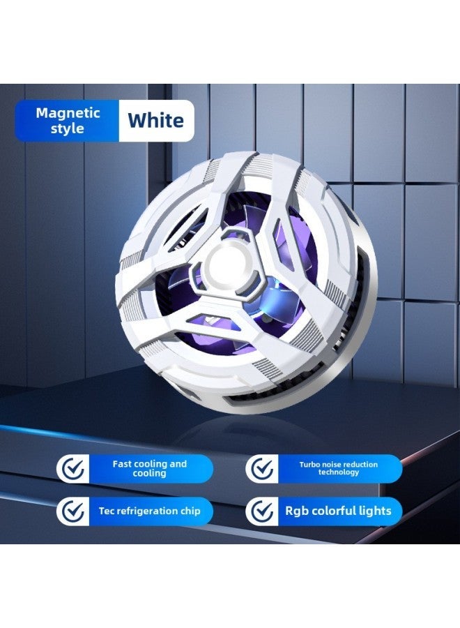 2024 Mobile Phone Radiator S25 Ice Magnetic Semiconductor Third-gear Refrigeration Electric Competition Cooling Artifact Source Factory-Color:S25 High Power Radiator-white (15w + Three Levels Of Cooling)  - Image 1