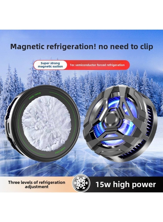2024 Mobile Phone Radiator S25 Ice Magnetic Semiconductor Third-gear Refrigeration Electric Competition Cooling Artifact Source Factory-Color:S25 High Power Radiator-white (15w + Three Levels Of Cooling)  - Image 2