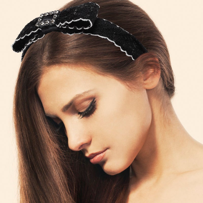 Womens Headband Teen Girls Headdress Wide Headband Hair Band for Prom Birthday Wedding - Image 5