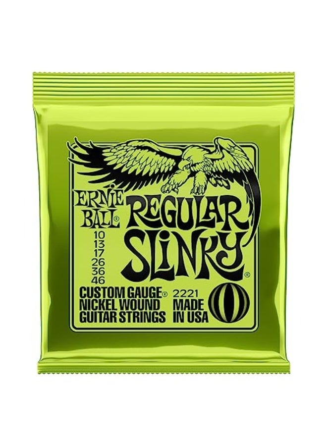 Ernie Ball Regular Slinky Nickel Wound Electric Guitar Strings, 10-46 Gauge (P02221) - Image 1