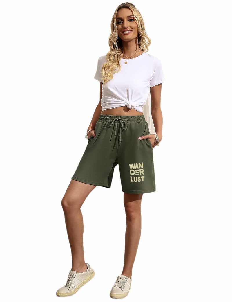 hotfits Women's Summer Shorts Pack of 2 – Casual Blue,Green,Grey,Navy Cotton Shorts for Women, Athletic Gym Jogger Shorts with Pockets, Relaxed Fit Running Shorts for Women Night Wear - Image 5