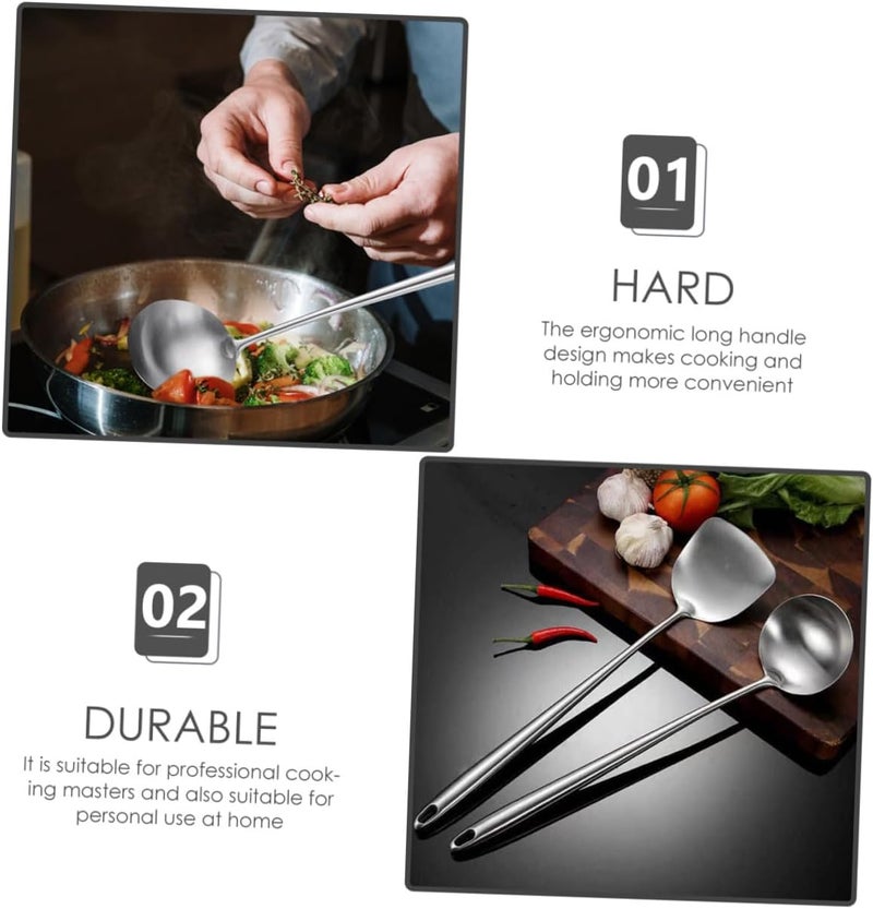 TOYANDONA Stainless Steel Cooking Ladle Ergonomic Long Handle Design Personal Use Home Unique Style Cooking Spoon Convenient Sturdy Kitchen Utensil - Image 2