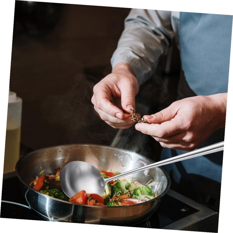 TOYANDONA Stainless Steel Cooking Ladle Ergonomic Long Handle Design Personal Use Home Unique Style Cooking Spoon Convenient Sturdy Kitchen Utensil - Image 4