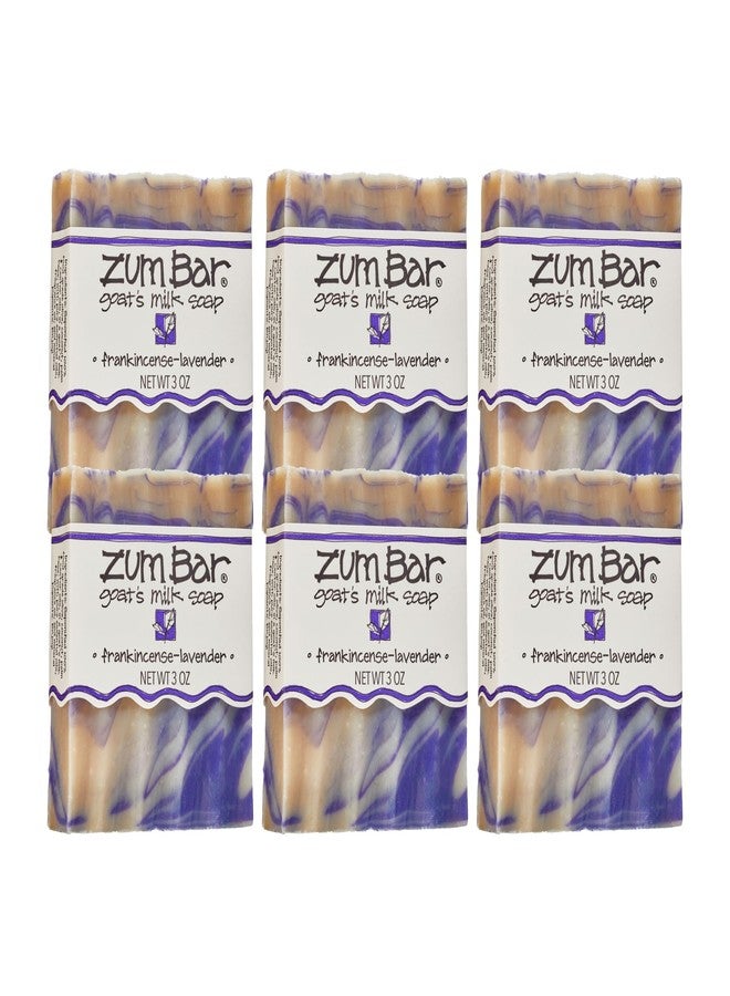 Indigo Wild Zum Goat's Milk Soap Bar - Bar Soap for Hands & Body Made with Essential Oils - 3 oz - Frankincense-Lavender (6 Pack) - Image 1