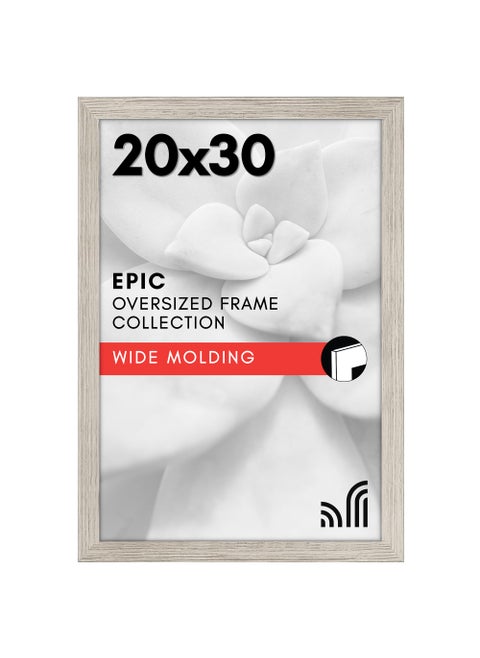 Americanflat 20x30 Poster Frame with Polished Plexiglass  Wide Picture Frames Made of Engineered Wood for Vertical or Horizontal Wall Display  Epic Collection  Driftwood