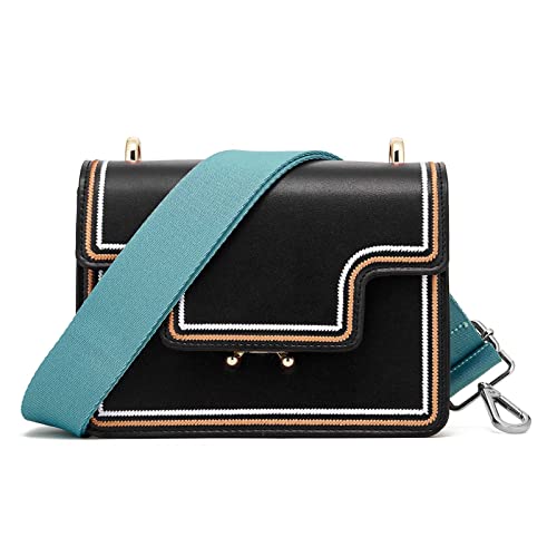 ZOOEASS Silvery Buckles Wide Shoulder Strap (Solid),Adjustable Replacement Belt Crossbody Canvas Bag Handbag (Jade) - Image 4