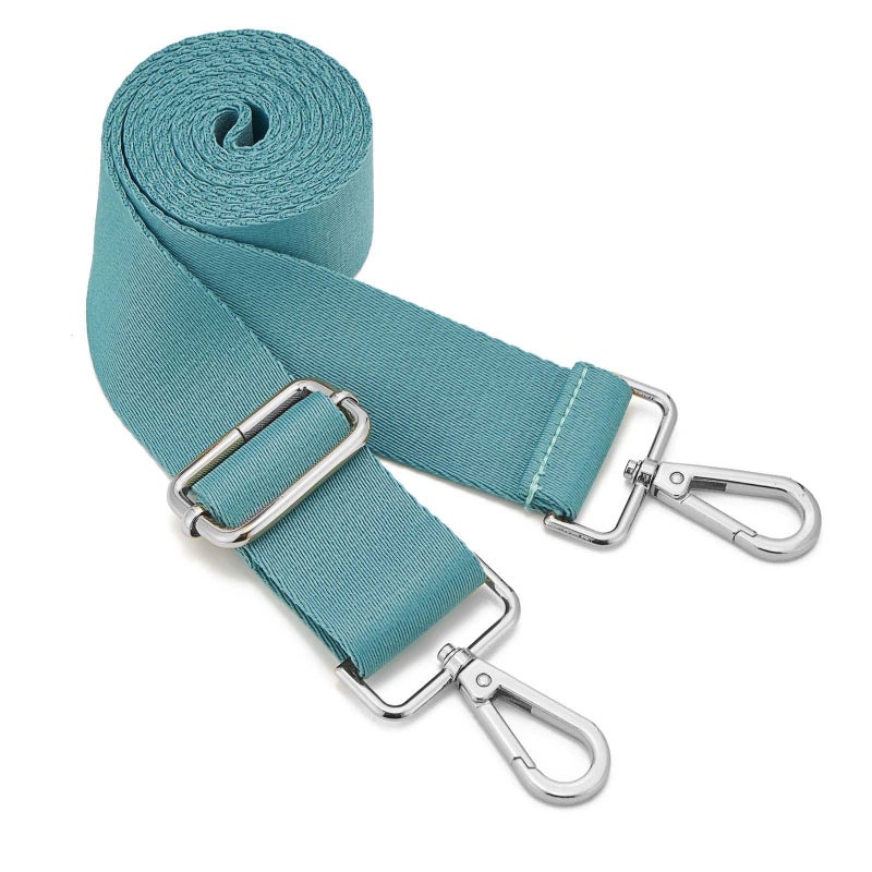 ZOOEASS Silvery Buckles Wide Shoulder Strap (Solid),Adjustable Replacement Belt Crossbody Canvas Bag Handbag (Jade) - Image 5