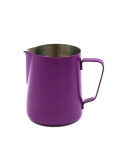 Rhino Coffee Gear Classic Colored Milk Pitcher, Perfect Latte Art Spout, Stainless Steel Interior & Powder-Coated Exterior, 15oz (450ml) - Vivid Plum  - Image 1