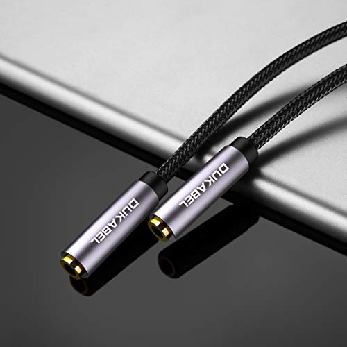 DUKABEL 3.5mm Female to Female Adapter Cable 4-Pole TRRS Coupler AUX Extension Cable [OFC Lossless Audio & Crystal-Nylon Braided] Aux Connector Stereo Jack - TopSeries (3.9ft / 120cm) - Image 5