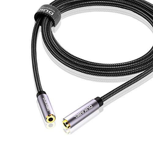 DUKABEL 3.5mm Female to Female Adapter Cable 4-Pole TRRS Coupler AUX Extension Cable [OFC Lossless Audio & Crystal-Nylon Braided] Aux Connector Stereo Jack - TopSeries (3.9ft / 120cm) - Image 1