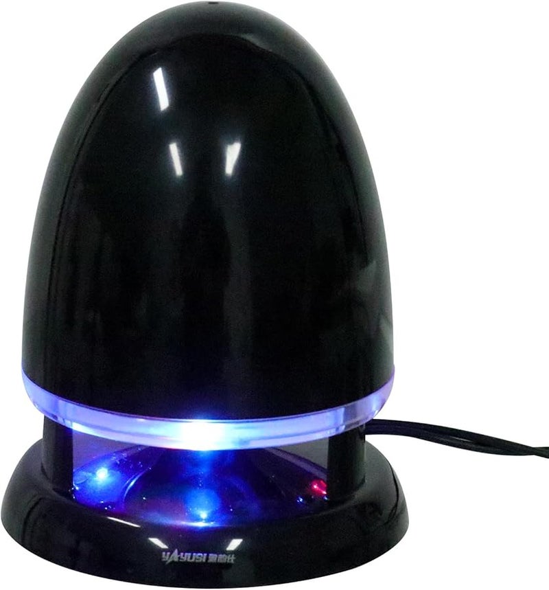 مكبر صوت USB محمول مع إضاءة RGB و جهير عميق للكمبيوتر المحمول والهاتف والجهاز اللوحي أسود أزرق - Image 1