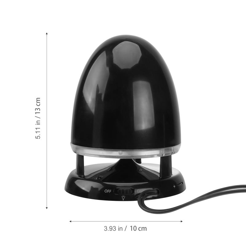 مكبر صوت USB محمول مع إضاءة RGB و جهير عميق للكمبيوتر المحمول والهاتف والجهاز اللوحي أسود أزرق - Image 4