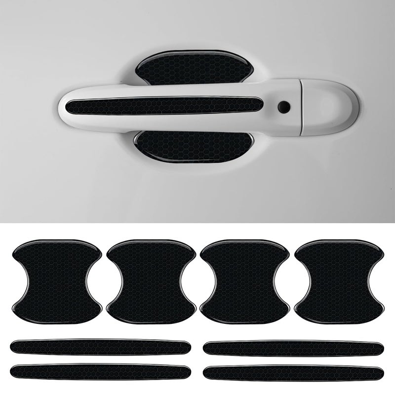 LHDOS 8PCS Car Door Handle Cup Scratch Protector Reflective Sticker AntiScratch Car Door Handle Paint Cover Protective Film Traceless Stickers NonMarking Auto Doors Handles Bowl Sticker - Image 3