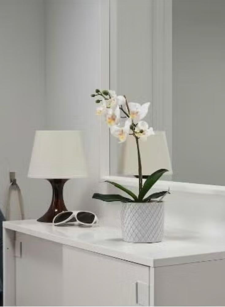 Generic Artificial plant in an orchid pot, white, size 9 cm  - Image 2