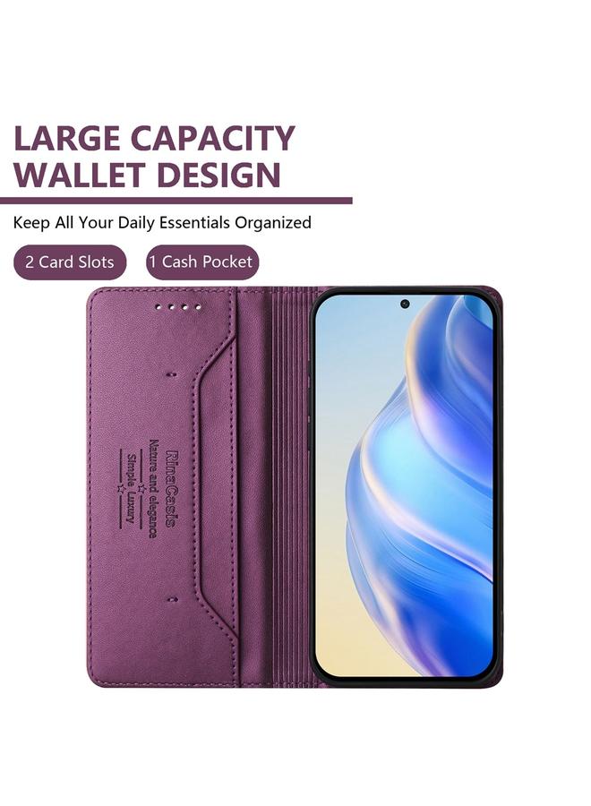 S-TOP Case For Motorola Moto E40 / E30 / E20 RC01 Dual-Folded Magnetic Suction RFID Leather Phone Case - Image 3