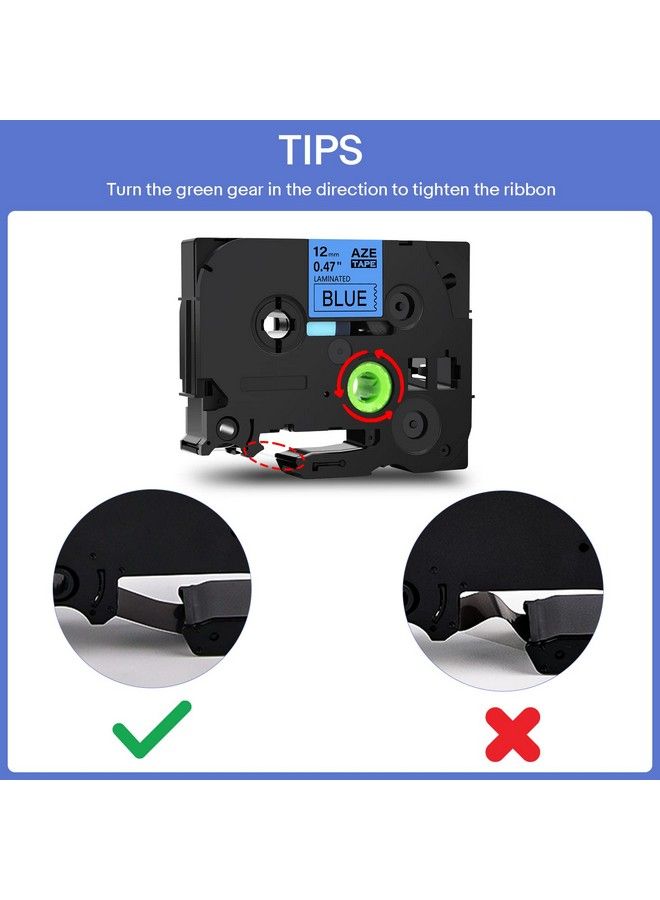 Greencycle 2 Pack Compatible For Brother Tze531 Tze531 Tz531 Tz531 Aze Tape 12Mm 0.47 Inch 1 2" Black On Blue Laminated Label Tape For Ptd210 Pth100 Pth110 Ptd400Ad Ptd600 Pt1290 - Image 5