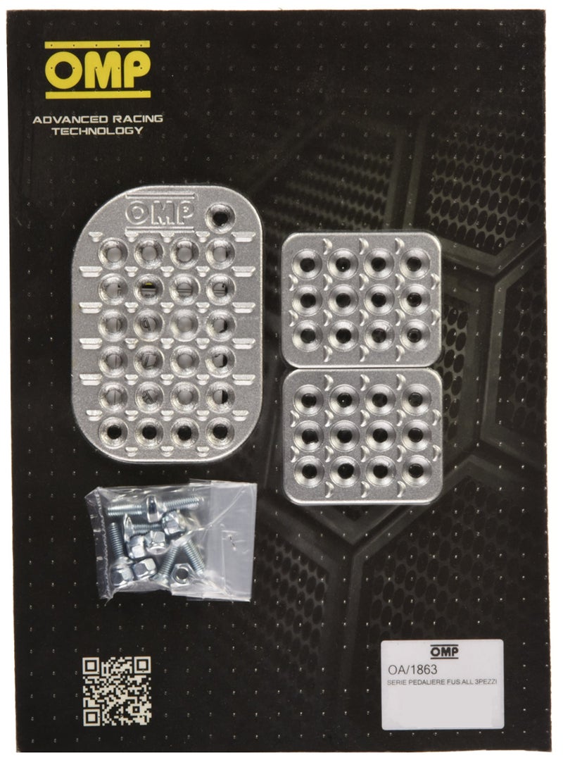 OMP Unisex Adult Aluminium Pedal Set OA01863 Standard