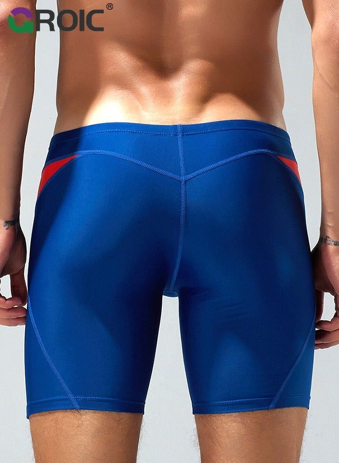 GROIC Men's Swim Trunks, Professional Jammers Quick Dry Swimming Athletic Compression Training Swimsuit Durable Chlorine Resistant Shorts for Swimming, Surfing, Diving - Image 4