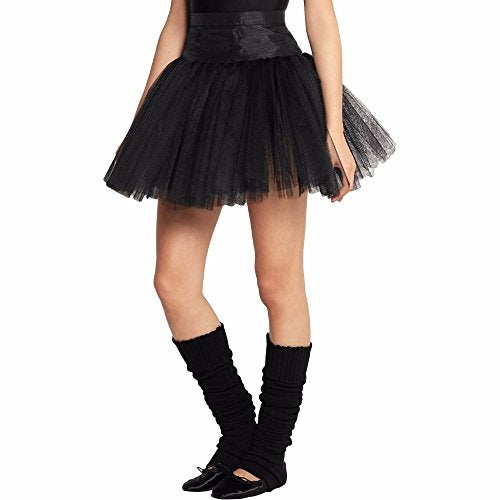 traderplus Women's Vintage 1950s Tutu Petticoat Ballet Bubble Dance Skirt Short Pettiskirts (Black) - Image 5
