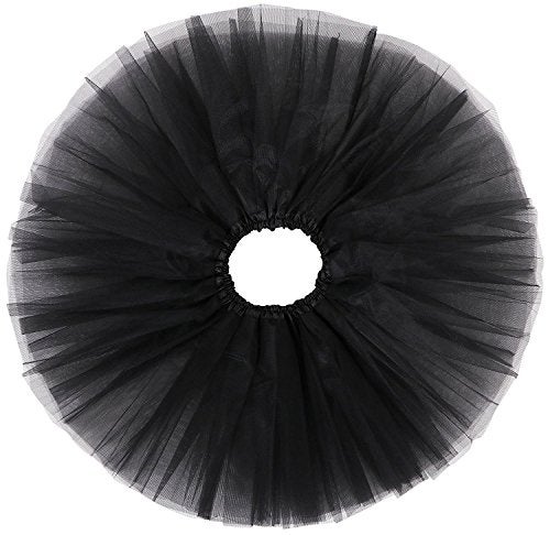 traderplus Women's Vintage 1950s Tutu Petticoat Ballet Bubble Dance Skirt Short Pettiskirts (Black) - Image 4