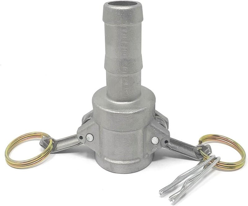 Gloxco Aluminum Type C Cam and Groove Hose Fitting, 1" Female Camlock x 1" Hose Shank (CAM-10-C-AL) - Image 3